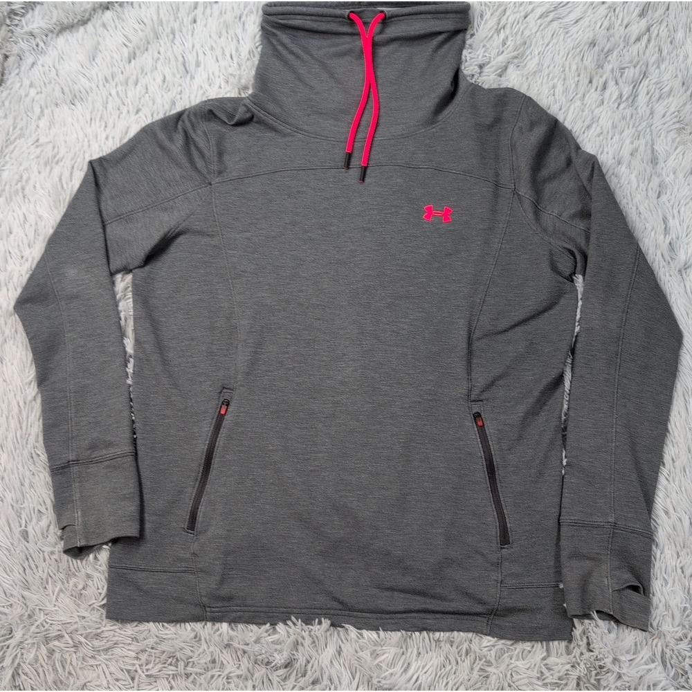Under Armour Sweatshirt Womens XL Gray Loose Soft Comfy Athletic Pockets